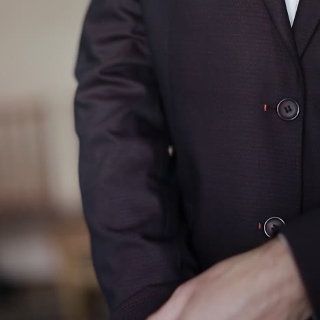 groom in the morning on the wedding day