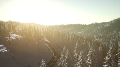 Mountain-Landscape-on-a-Winter-Sunny-Day