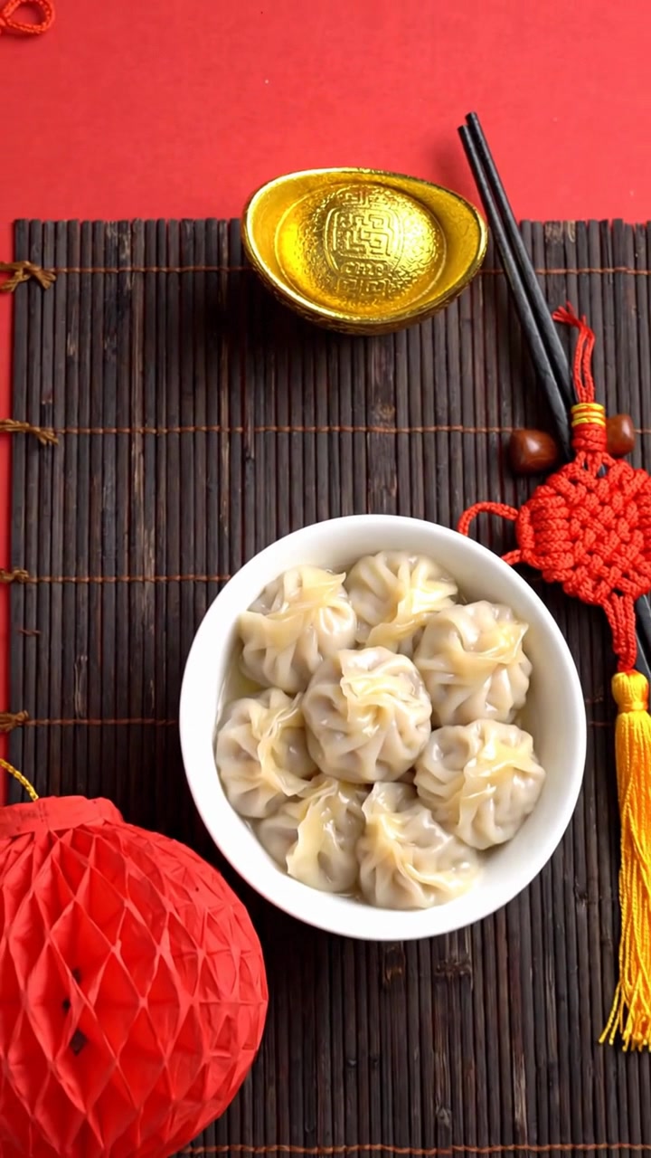 Delicious dumplings for chinese new year celebration