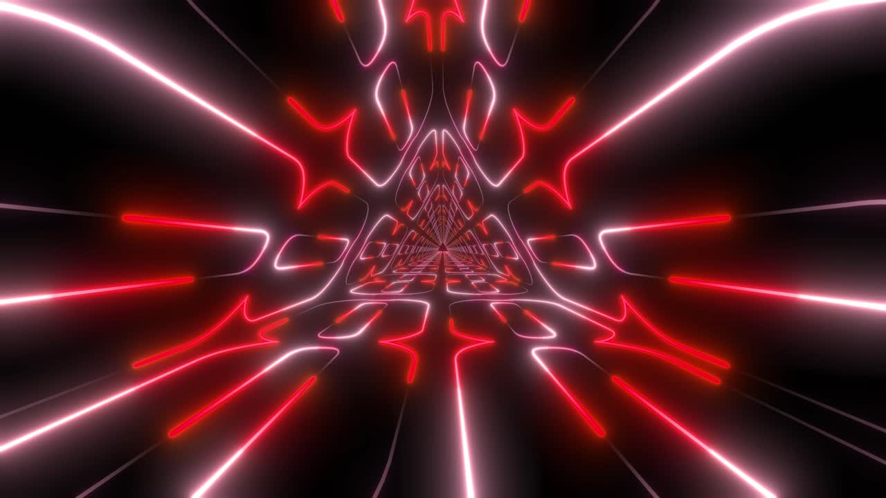 túnel de triángulo de neón