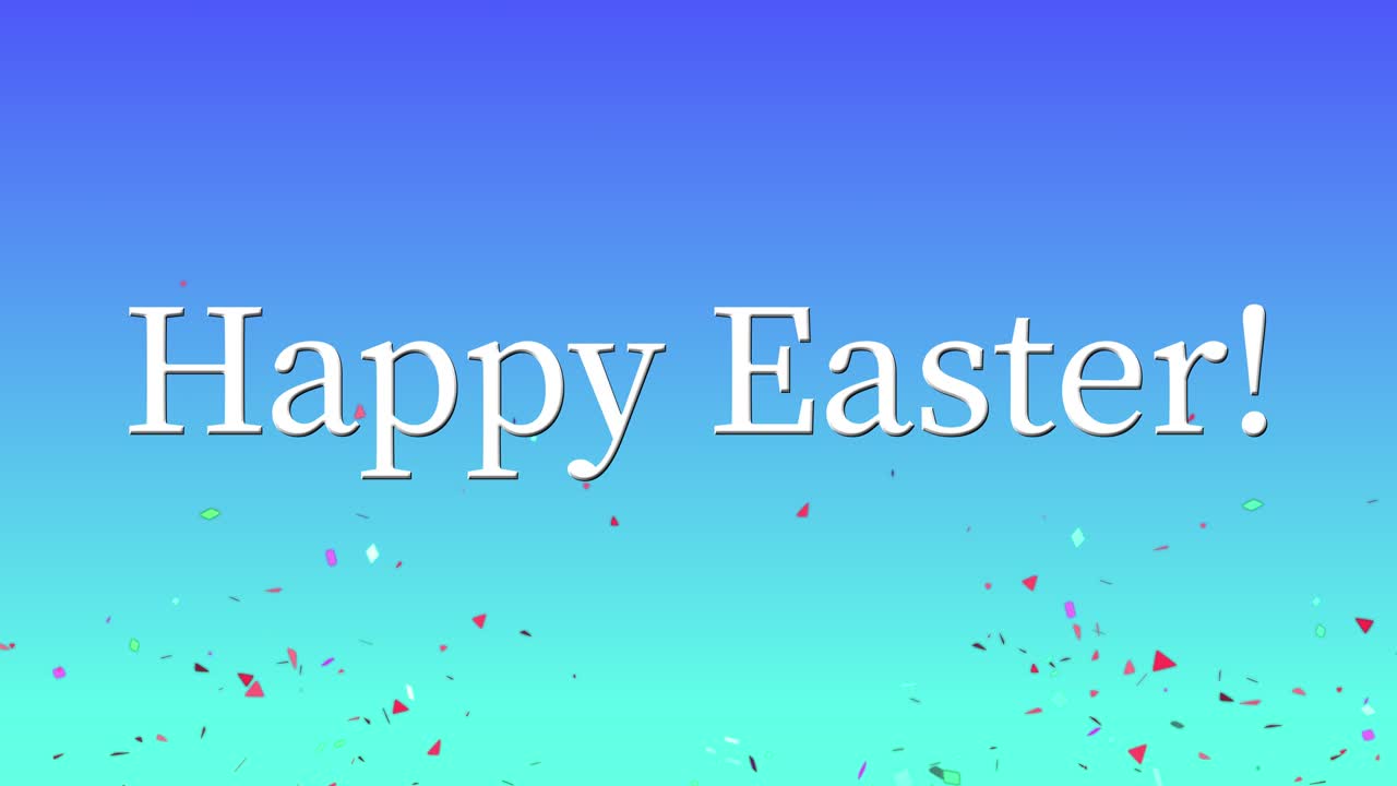 행복한 부활절 이벤트 텍스트 애니메이션 모션 그래픽