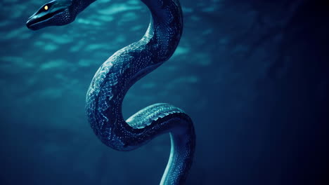 glowing underwater snake