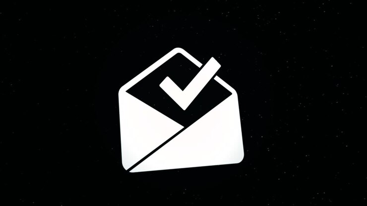Arte digitale astratta e icona email