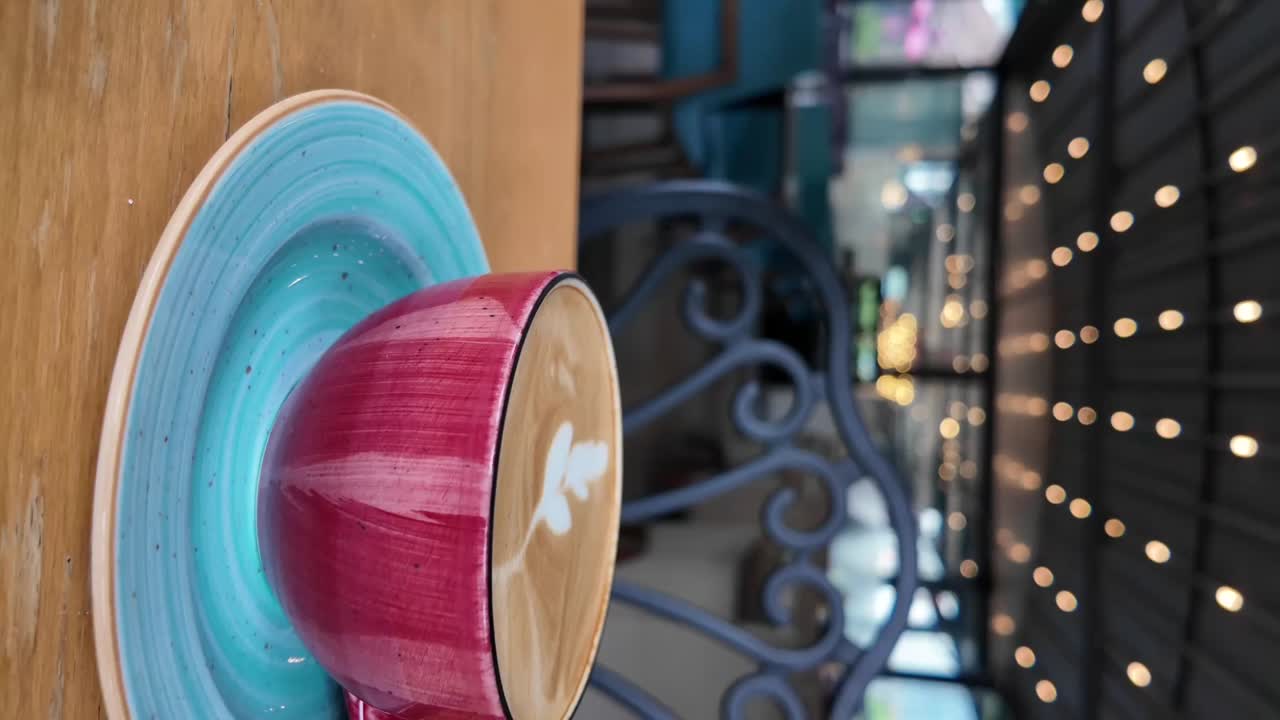 A cup of coffee with latte art