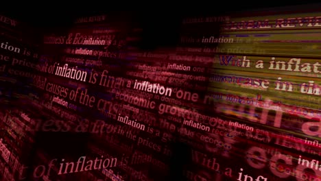 headline news titles media with inflation, unemployment and economy crisis seamless looped