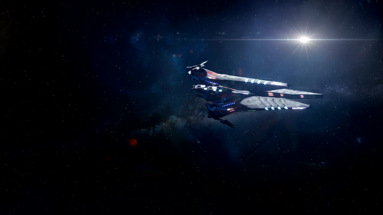 la nave alienígena está saliendo de warp.