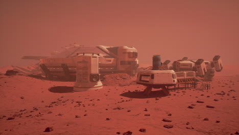 una base marciana futurista