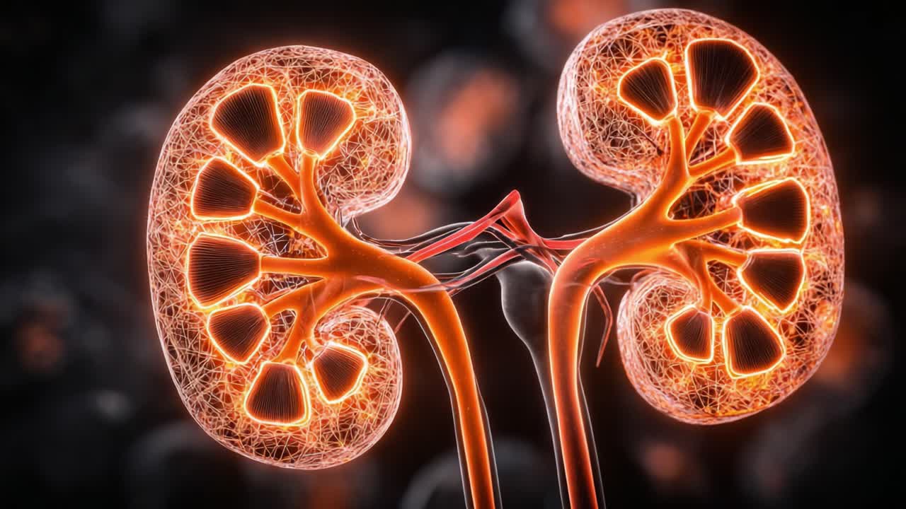 A Stunning Visual Representation of Human Kidneys Showcasing Their Intricate Structure and Vascular Network Highlighting the Vital Role of These Organs in the Body