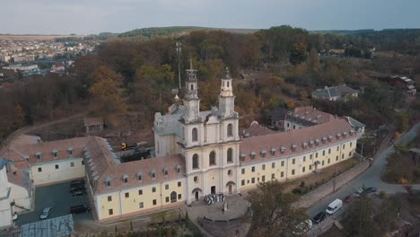 aerial view of a church in ukraine