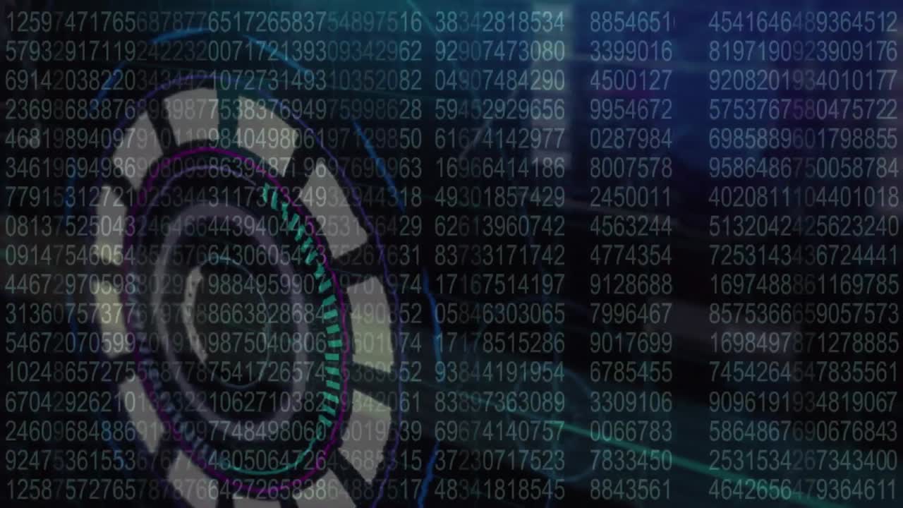 Animation of scope scanning with glitch and data processing