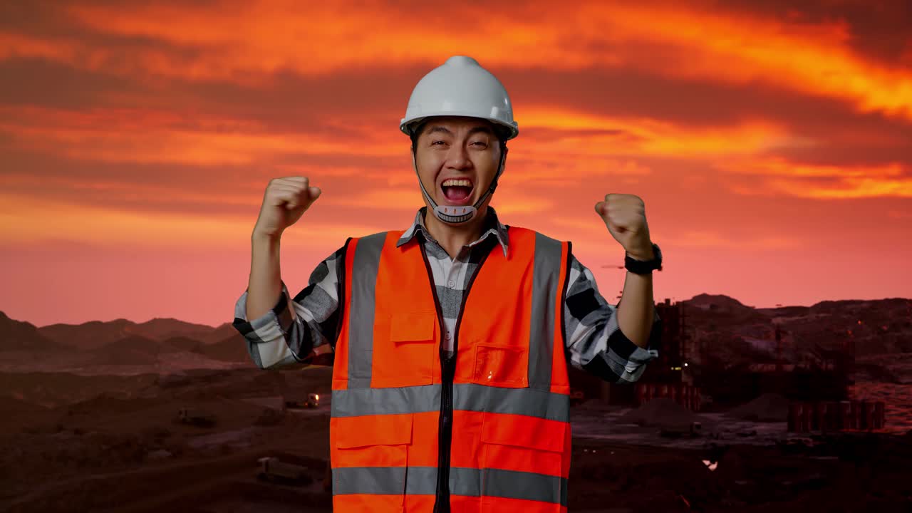 해가 지면 행복한 건설 노동자