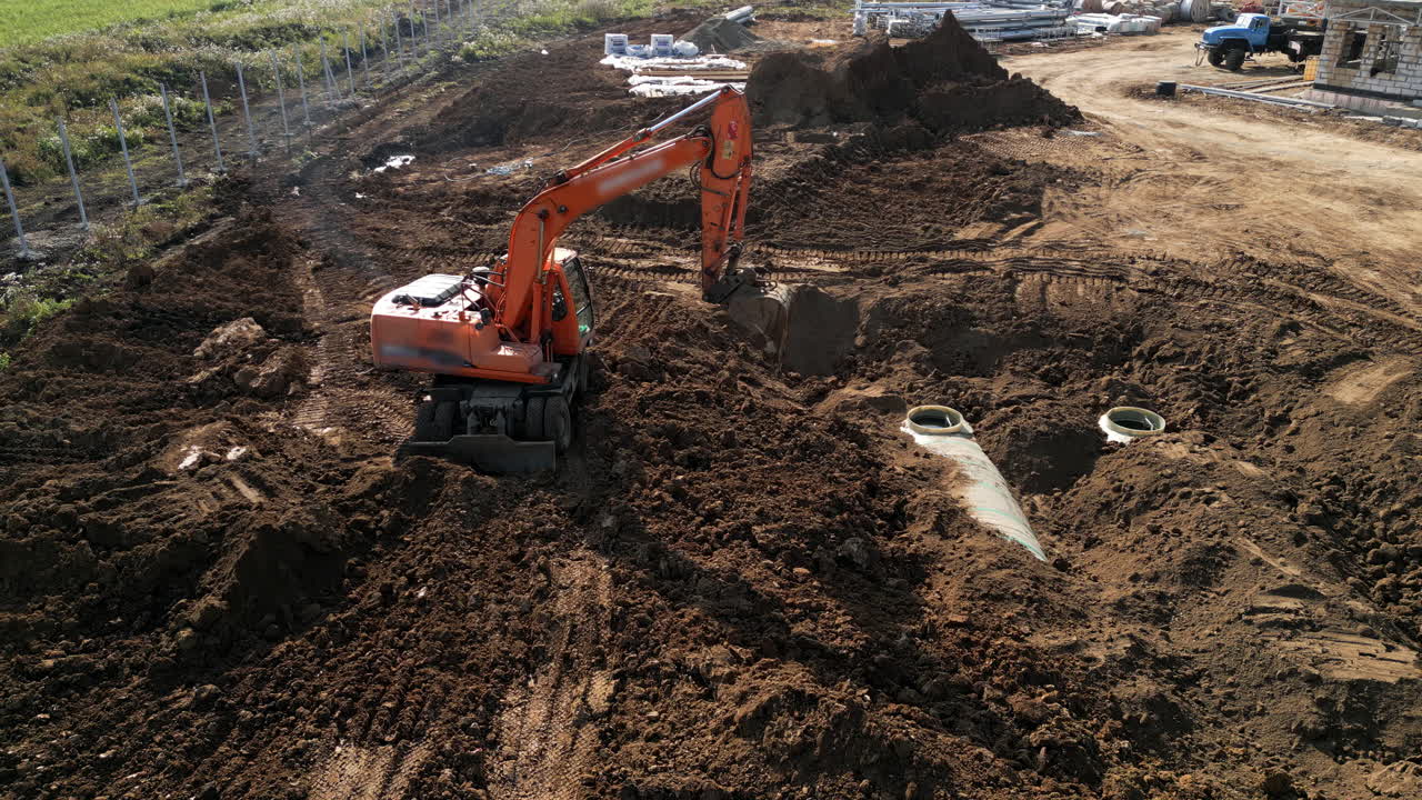 Excavation work for pipeline installation
