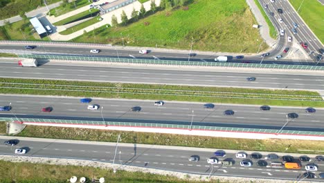 Aerial-top-view-of-highway-junction-interchange-road