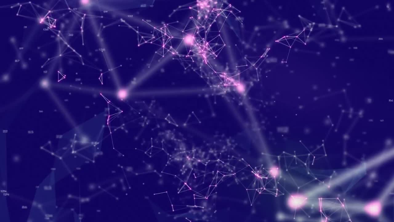 animación de símbolos matemáticos sobre el sombrero de graduación en fondo azul