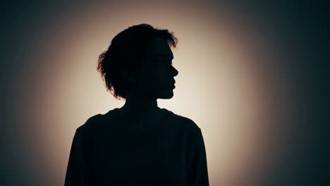 woman portrait in silhouette