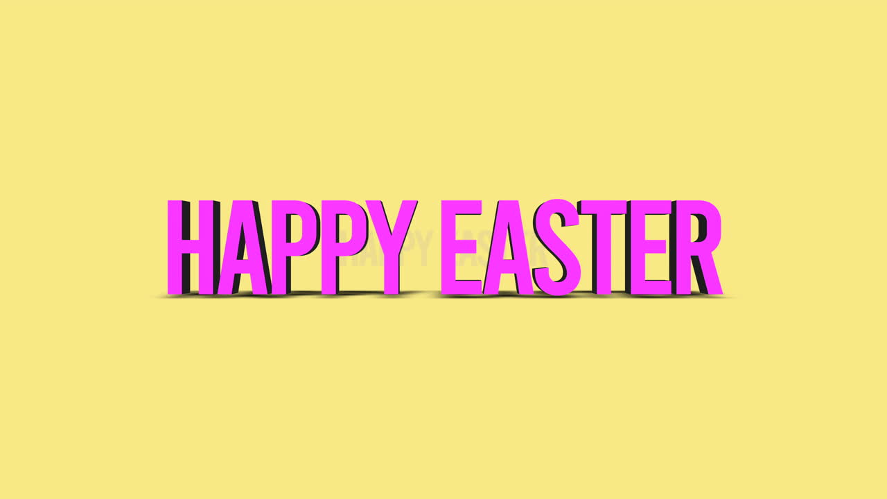 Testo "Buona Pasqua" scorrevole su sfumatura gialla