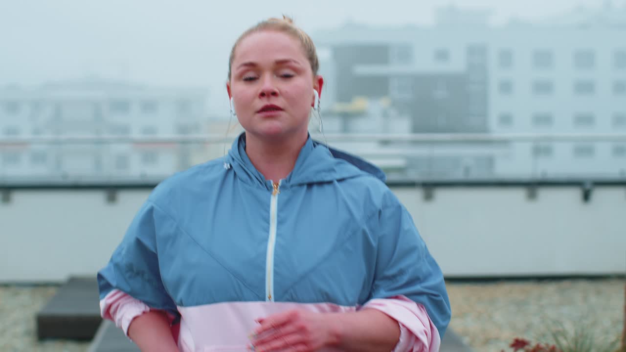 Sport woman running making cardio workout exercising outdoors fitness weight loss fat burning