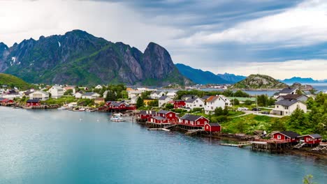 Zeitraffer-Inseln-Des-Lofoten-Archipels