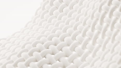 White wave cloth with microscopic detail, 3d rendering