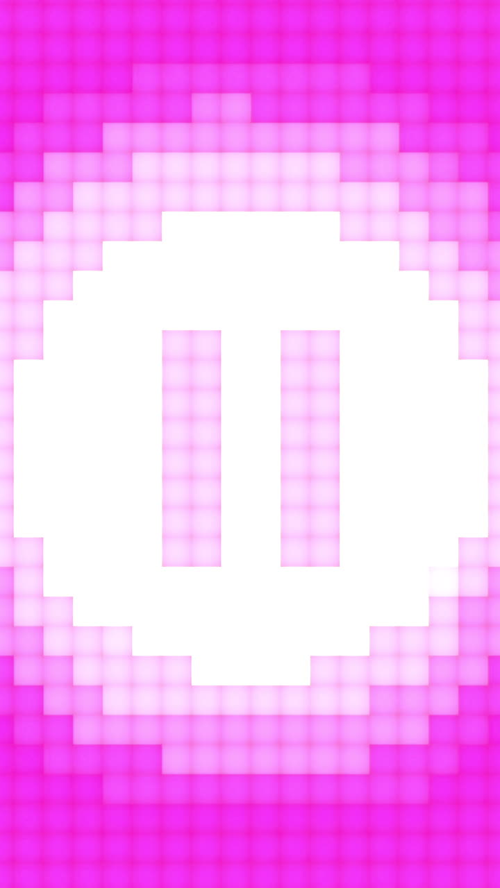 Pixelated Pink Play Button