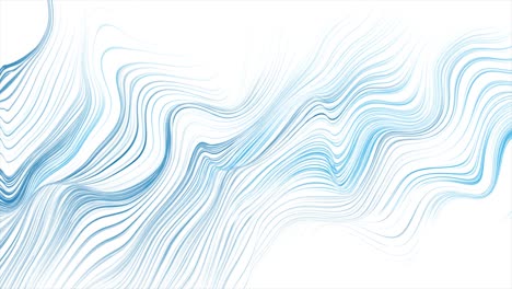 bright blue liquid wavy lines abstract motion design