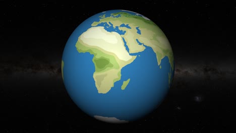 animated sequence zooming into nairobi on earth