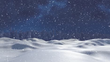 Schneefall-Und-Stadtbild