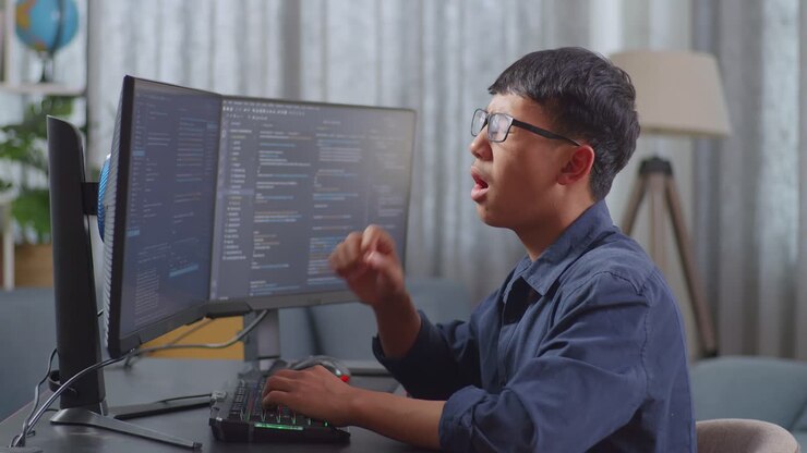 Tired Programmer Taking a Nap at Desk