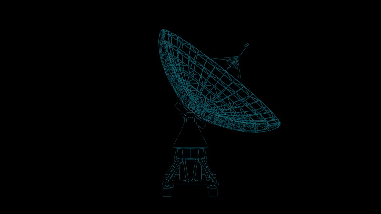 3d 일러스트레이션 hud 디자인 스캐닝 위성 애니메이션