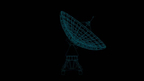 3d 일러스트레이션 hud 디자인 스캐닝 위성 애니메이션