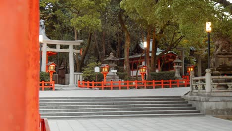 slide shot of a beautiful temple in kyoto, japan 4k slow motion