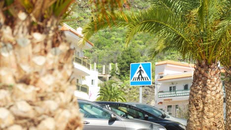 pedestrian walking sign at canary island tenerife spain