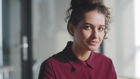 Portrait-of-Young-beautiful-Businesswoman-at-Work