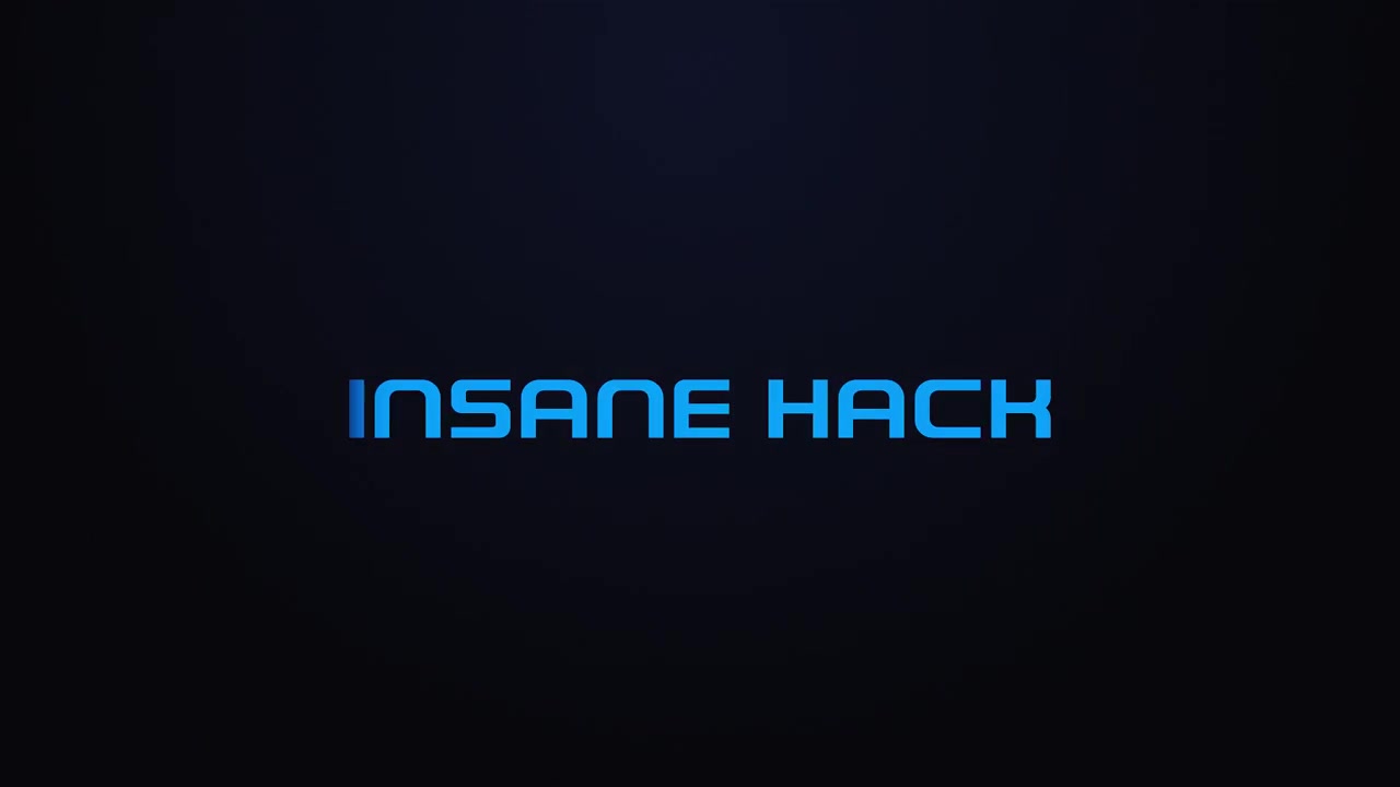 Glowing explosion INSANE HACK text reveal blue and pink