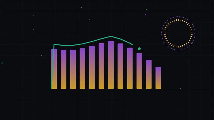 Animated Bar Chart Showing Data Growth and Trends