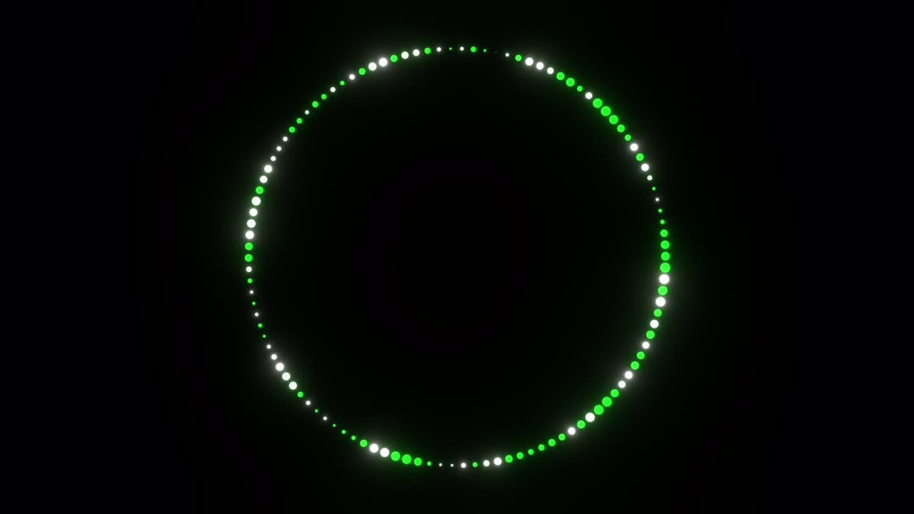 aura verde en 3d que aparece sobre un fondo negro