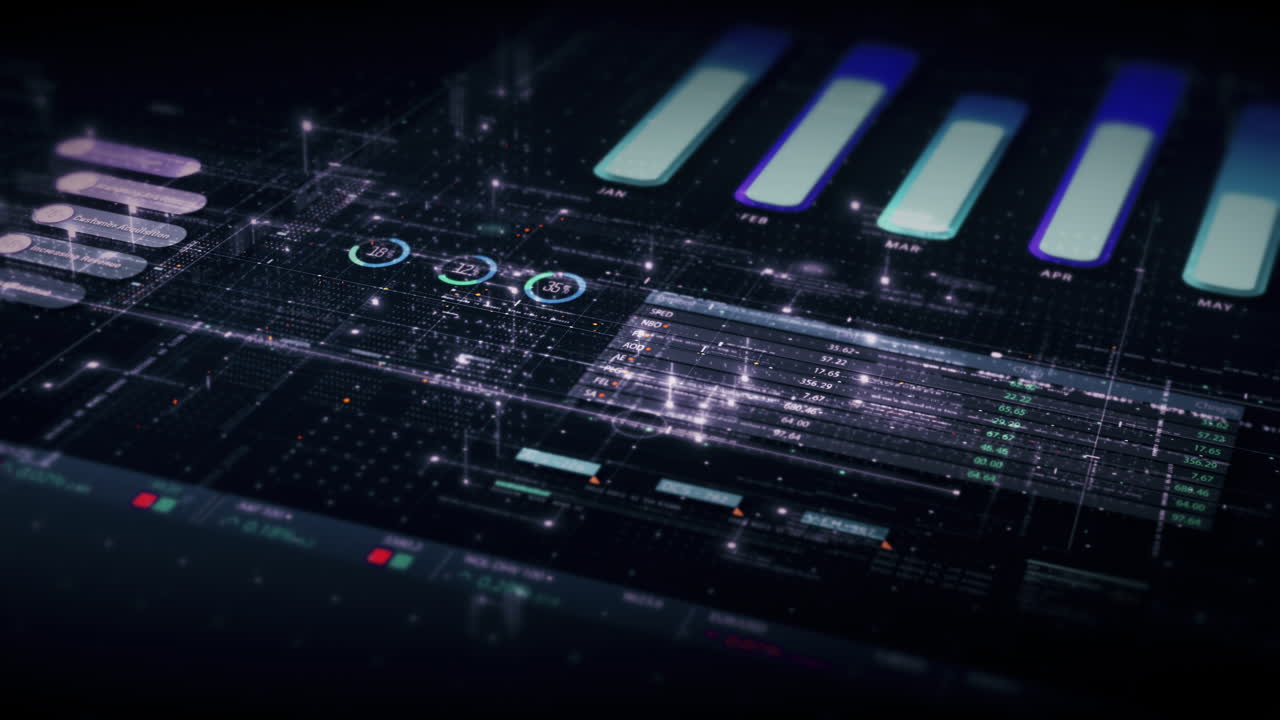 visuales de datos dinámicos para gráficos de información de negocios, gráficos animados y conocimientos basados en datos para una maqueta de reunión de negocios