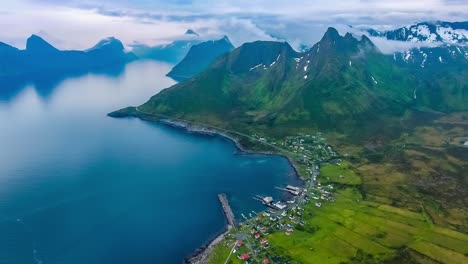 mefjordvar, island senja. beautiful nature norway natural landscape mefjord.