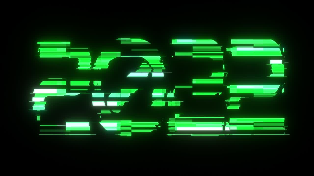 Shimmering numbers 2022 on a black background. New Year 3d animation of a seamless loop. Blue color.