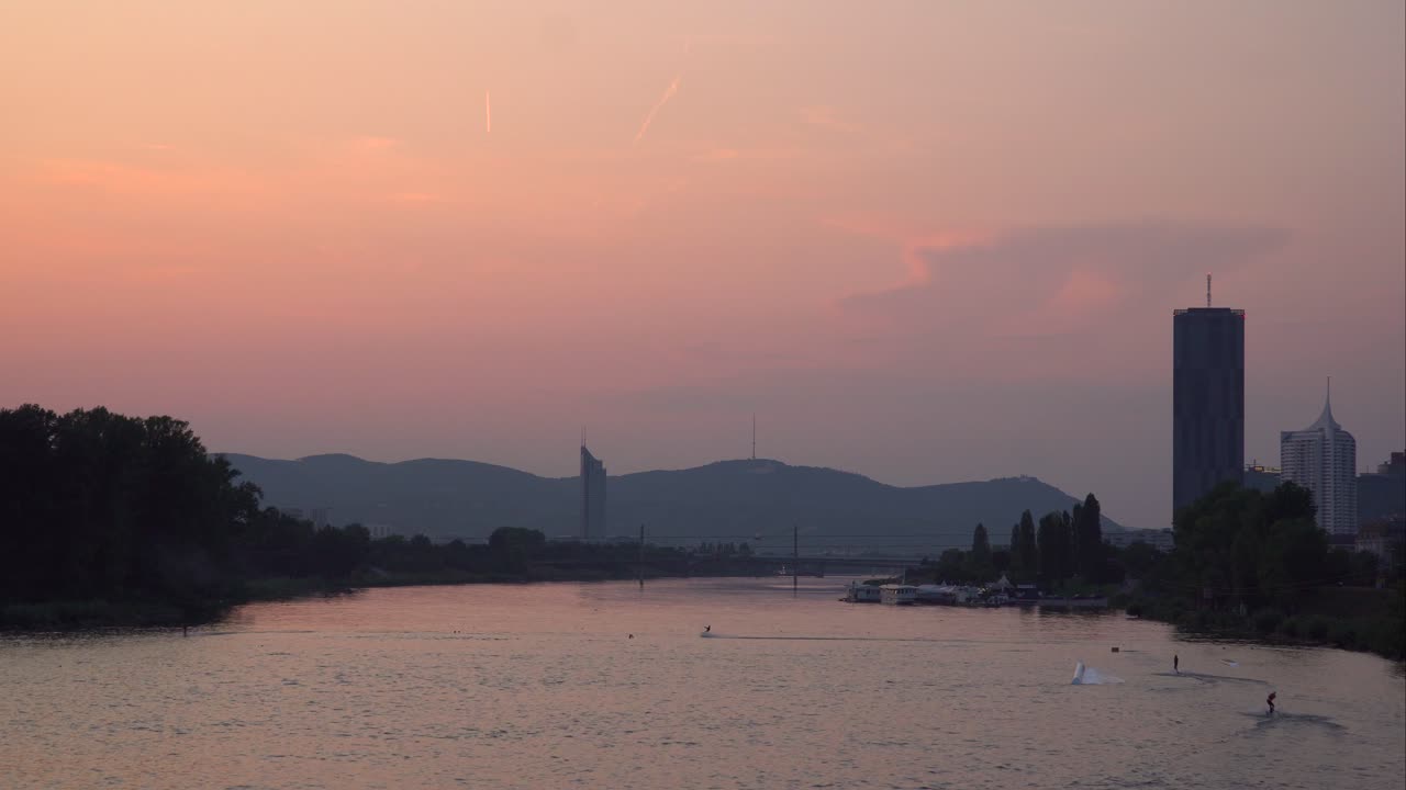 Sunset Wakeboarding in City River