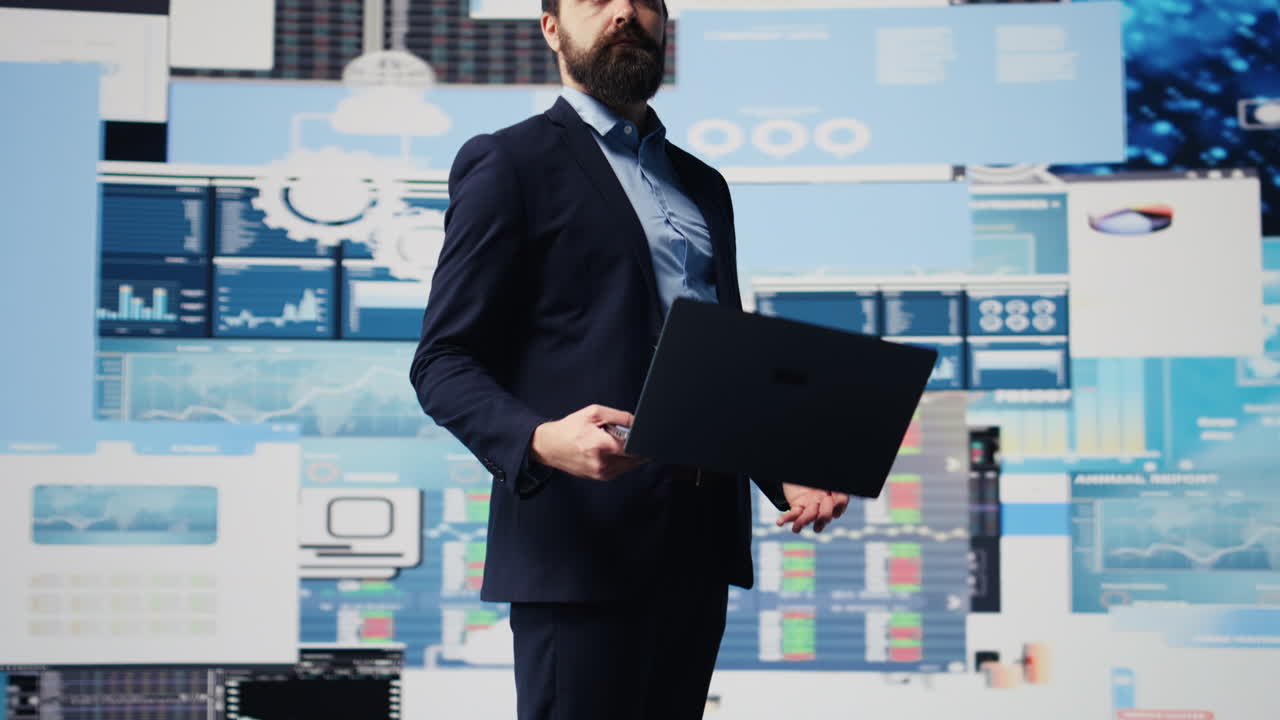 Business administrator planning a new strategy with support