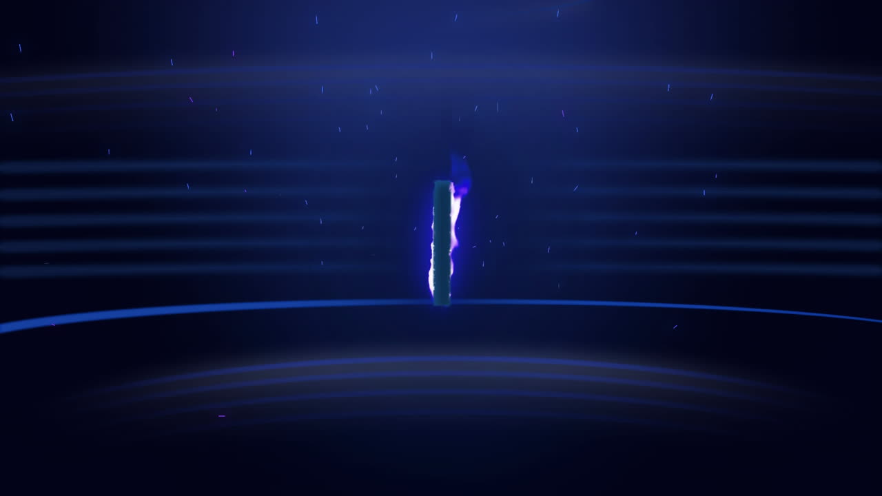 파란 바탕에 불타는 1