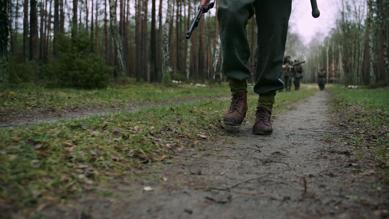 World War II German Soldiers in the Forest