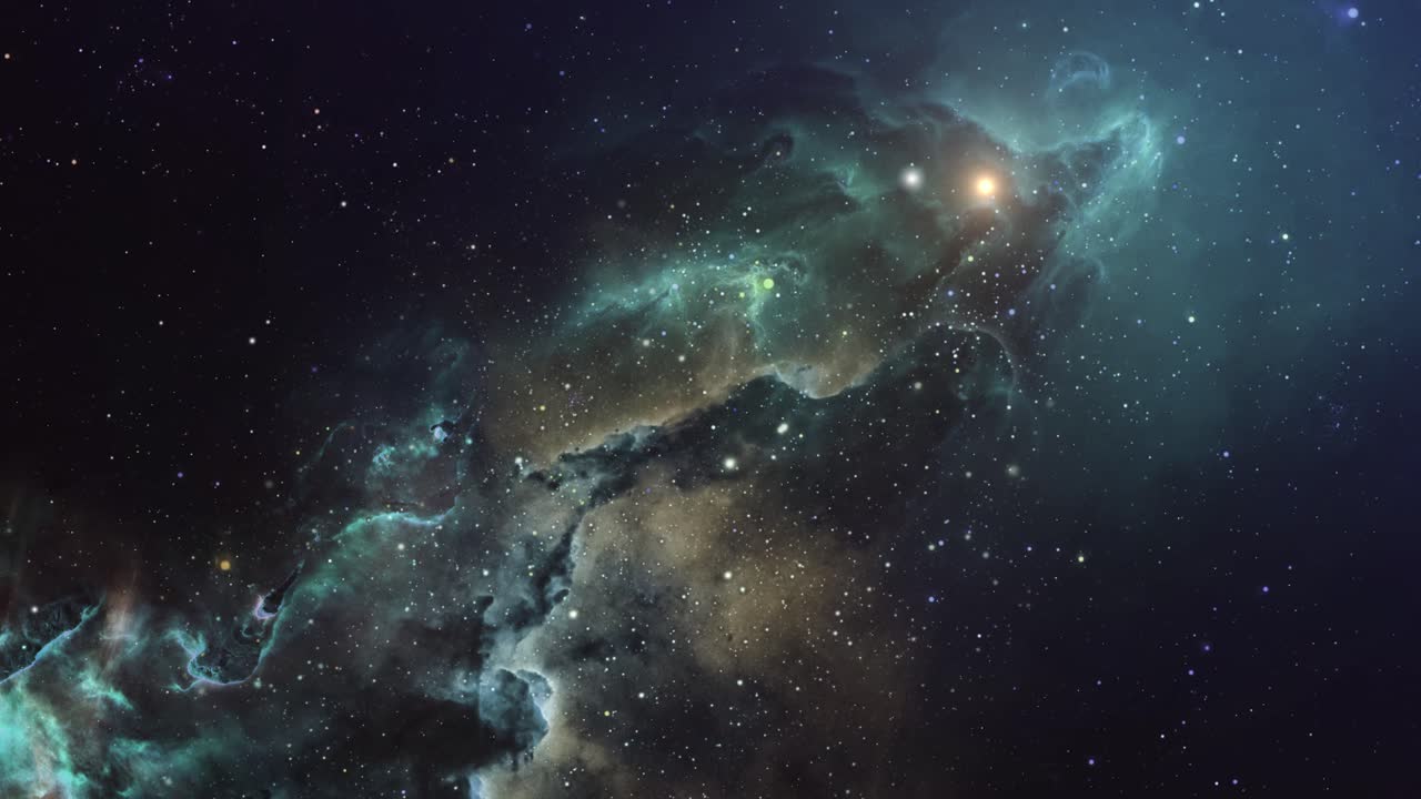 the beauty of colored and glowing nebulae in the universe