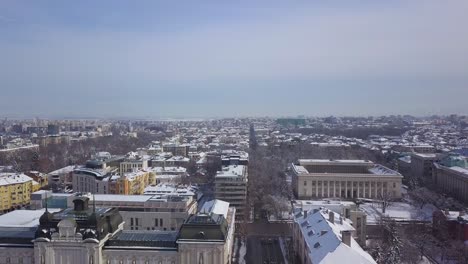 Winterzeit-In-Sofia-Alexander-Newski-Kathedrale-Schießen-Mit-Drohne