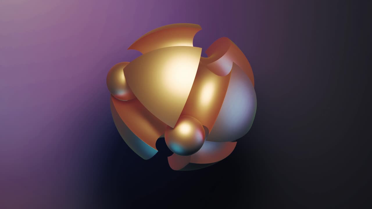 esfera de oro 3d abstracta