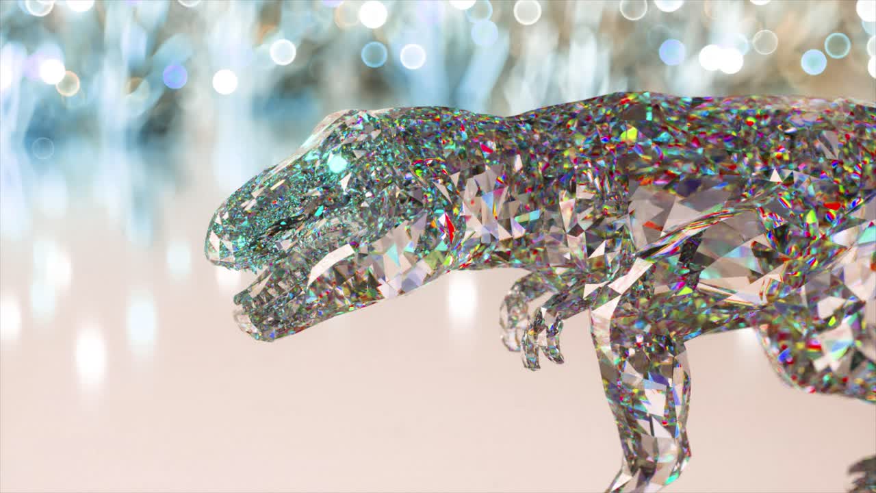 다이아몬드 크리스탈 t-rex 조각