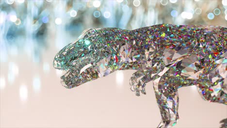 diamond crystal t-rex sculpture