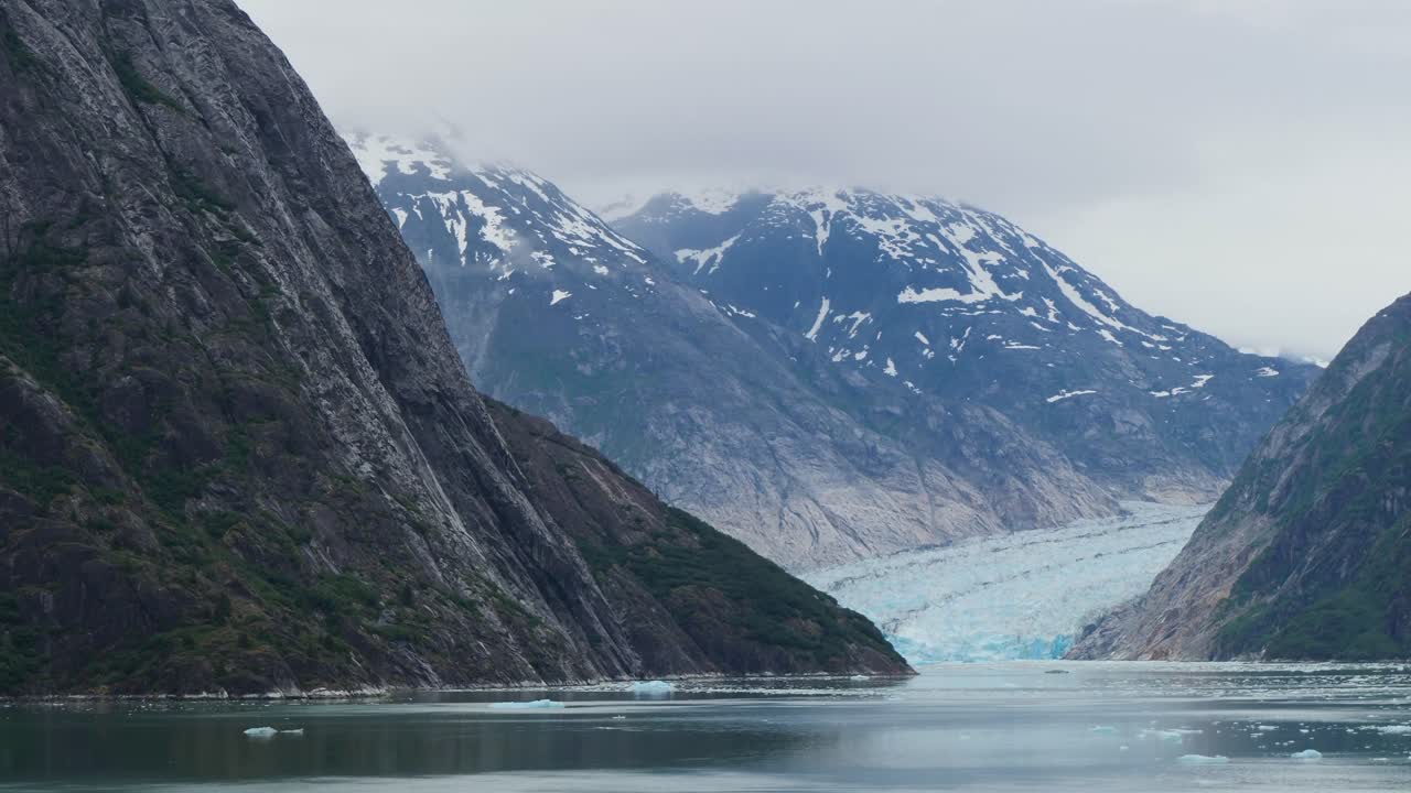 Scenic cruising at Dawes Glacier, Endicott Arm fjord, Alaska. Cruise Industry in Alaska.