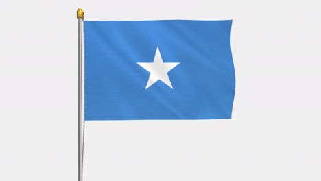 loop video of somalia flag  fluttering in the wind, slow motion video of 4k , with alpha channel